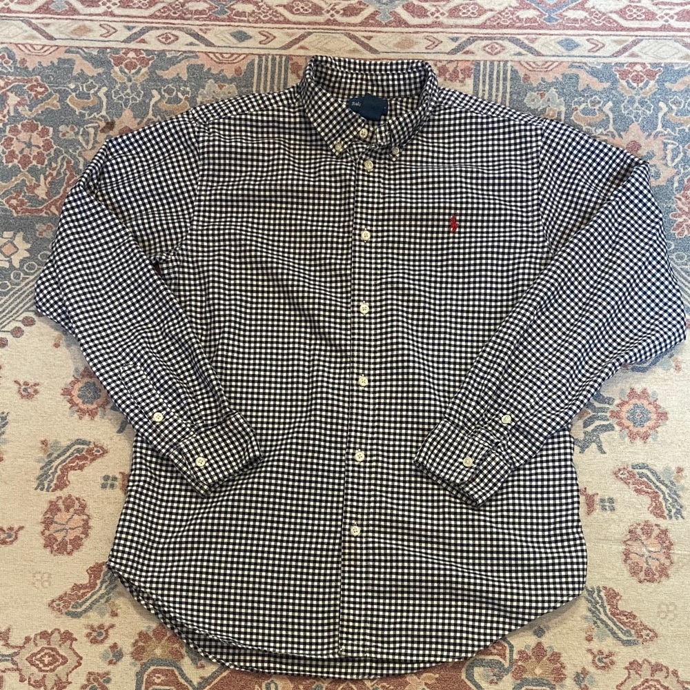 Ralph Lauren Black and White Gingham Shirt